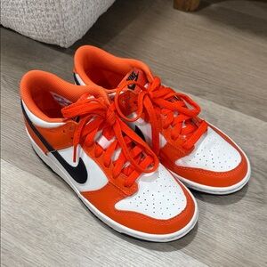 Nike Kids Bright Orange and White Sneakers